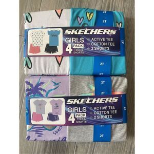 NWT Skechers 8 piece bundle mix & match set Girls Size 2T